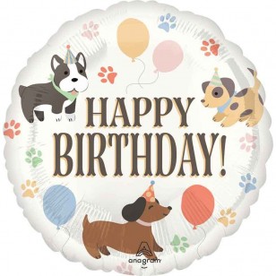 Pawsome Party Dog Themed Birthday Balloon